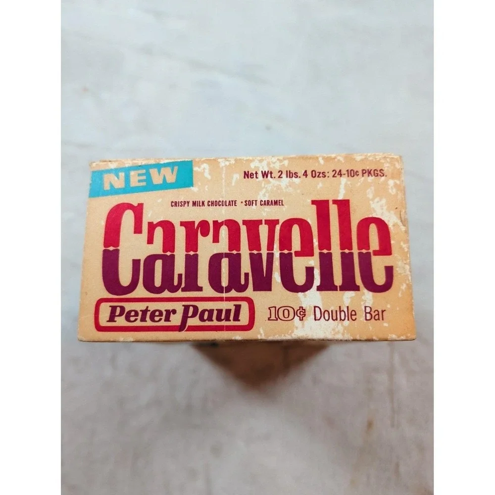 Vintage Peter Paul Caravelle Candy Display Box 1960s 10‎ Cent Double Bar Empty
